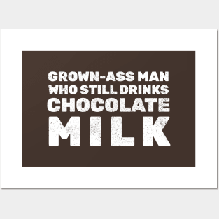 Man Chocolate Milk Drinker Posters and Art